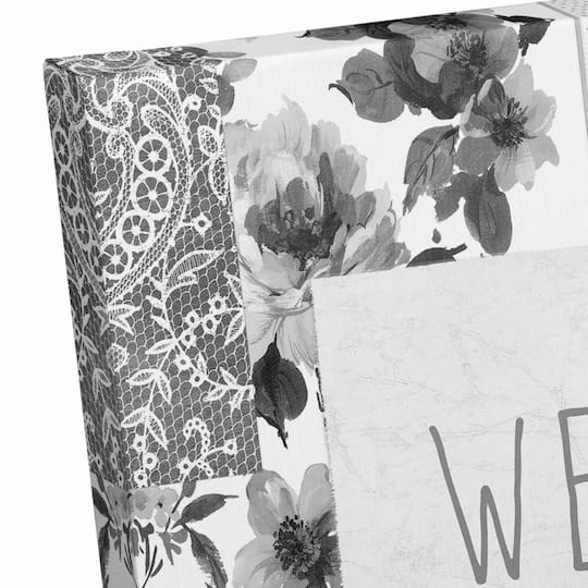 Spring Floral Patchwork 1 11" x 14" Canvas Wall Art